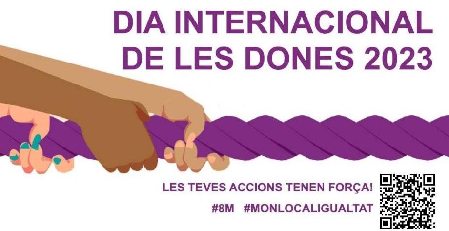 Imatge de capçalera del cartell del Dia Internacional de les Dones 2023