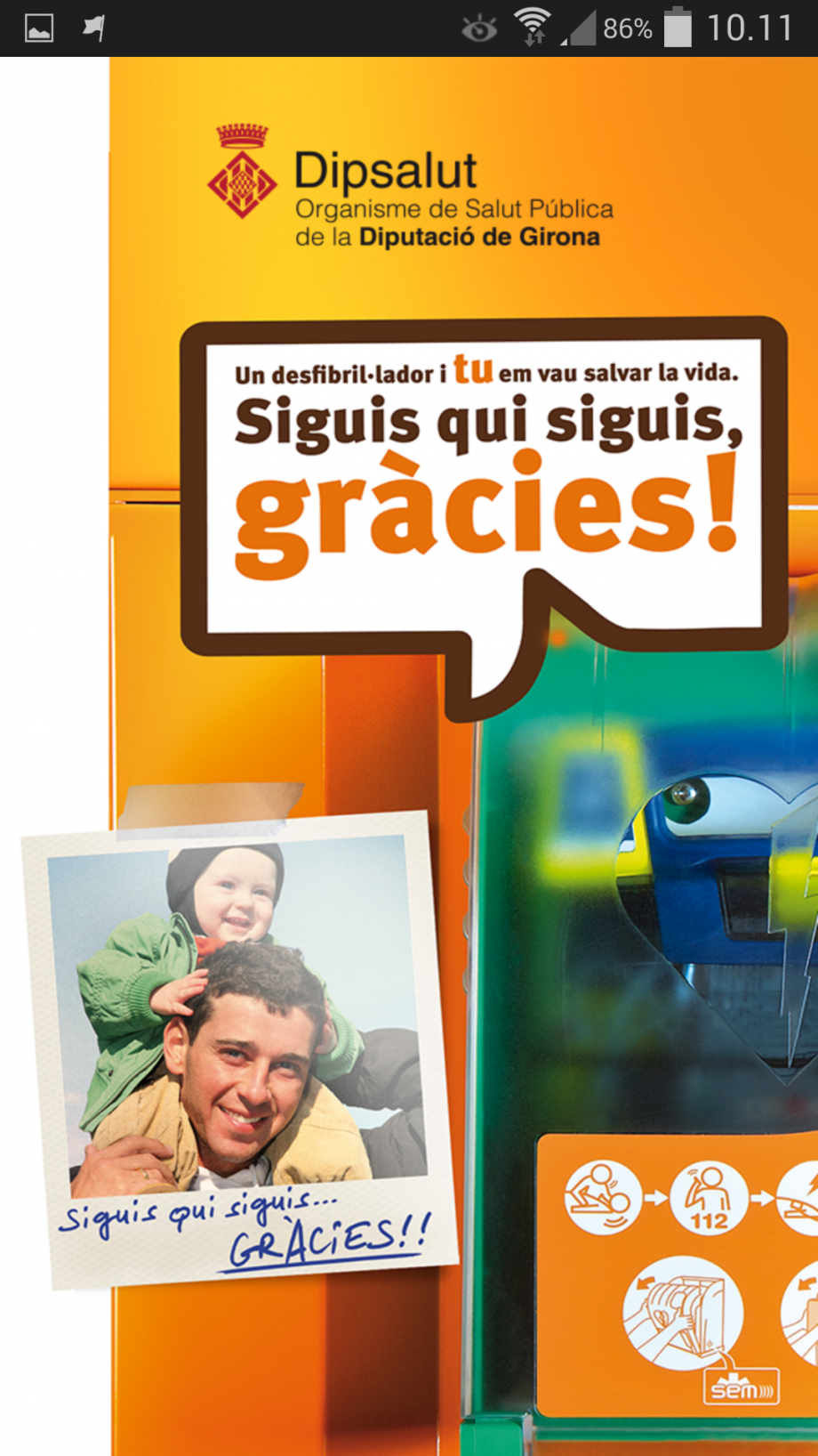 La Policia de Calonge recupera una dona amb un desfibril·lador cedit per Dipsalut