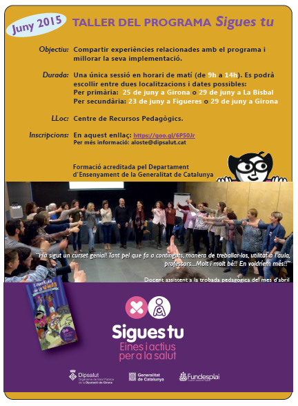 Cartell taller Sigues tu