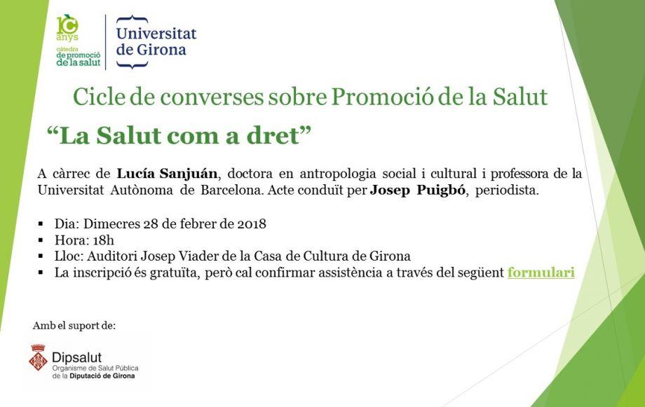Cicle de converses sobre Promoció de la Salut
