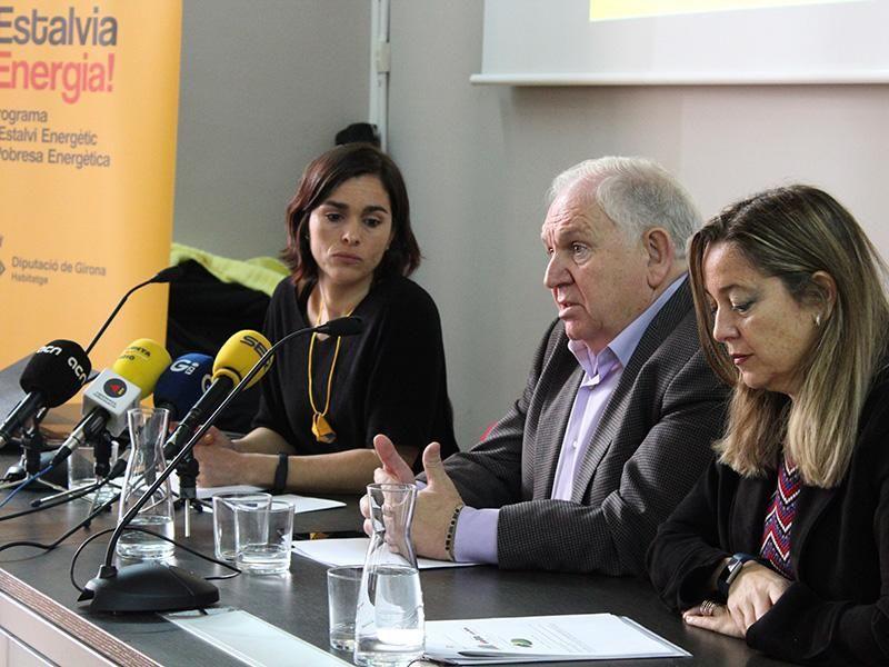 Roda de premsa de Anna Pla, Fermí Santamaria i Sílvia Oliveras