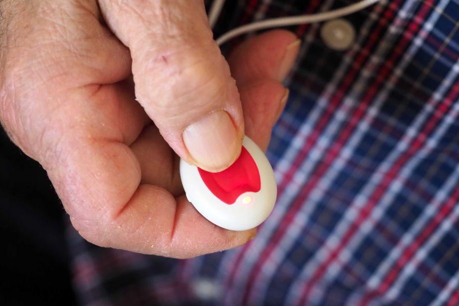 Detall del botó de la teleassistència