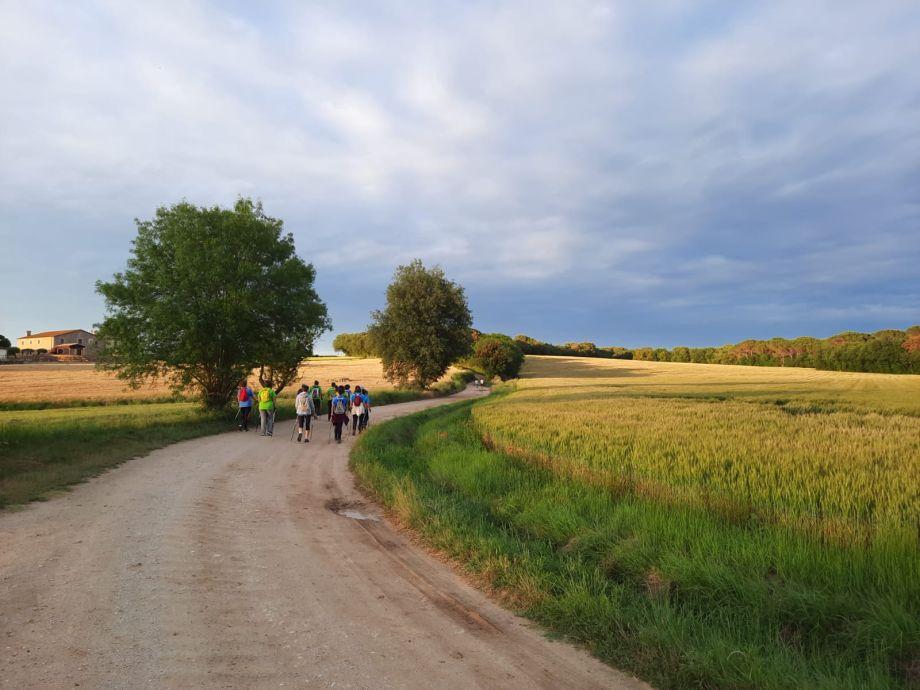 Fotografia d'una de les sessions del pilot "Activa't amb la natura". Caldes de Malavella