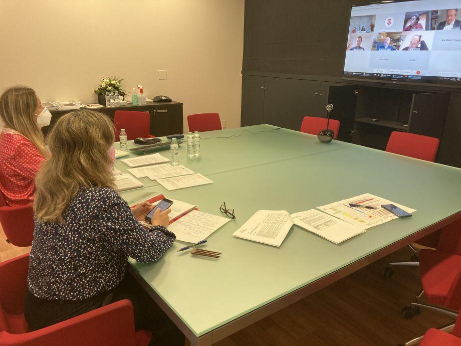 Imatge d'arxiu d'una de les sessions telemàtiques del Consell Rector de Dipsalut