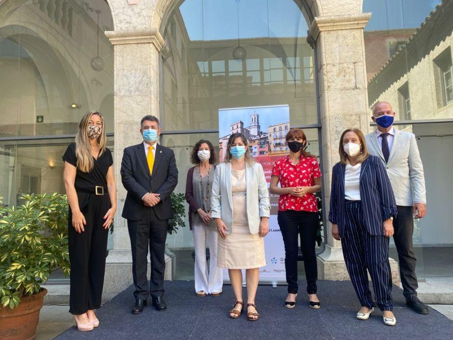 Imatge de la roda de premsa de presentació dels congressos europeu i internacional de promoció de la salut, celebrats el mes de juny del 2021